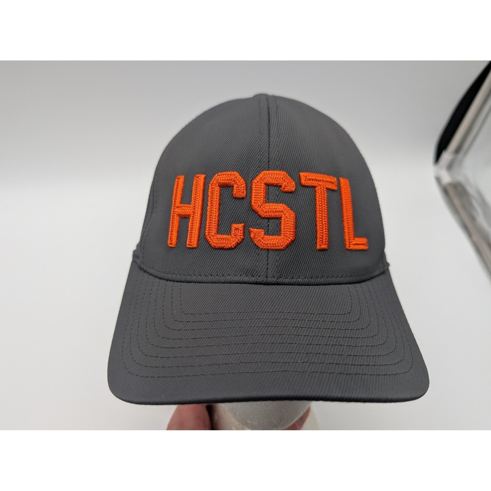 G/FORE HCSTL Golf Hat Charcoal Grey Orange Flexfit 110 Snapback Cap Mens